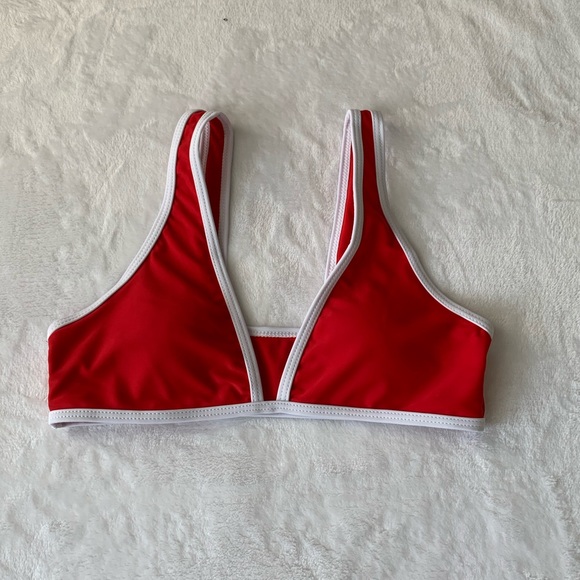 Red and white high waisted bikini - Picture 4 of 9